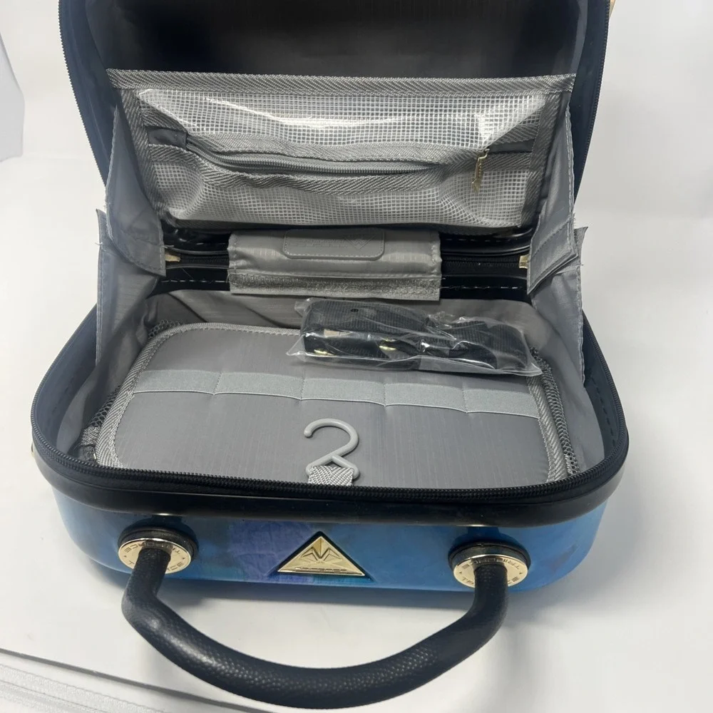 Triforce Hardside Beauty Case w/ Removable Interior Blue Watercolor NWT W/strap